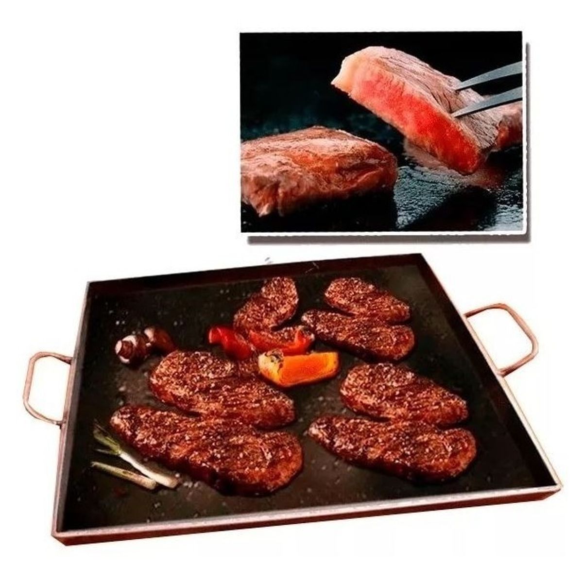 GENERICO - Plancha Churrasquera 40x40 Fierro 5mm.