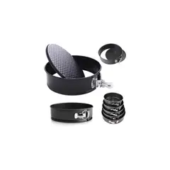 GENERICO - Set 6 Moldes Redondo Antiadherente Torta Queque Repostería.