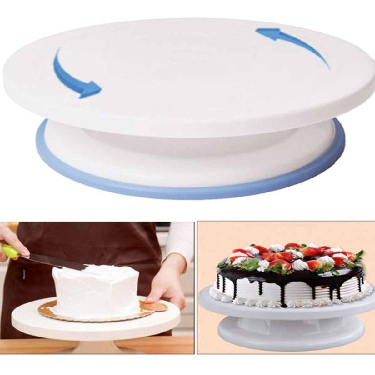 GENERICO - Base Giratoria 360 Para Torta Repostería 28 Cm De Diámetro.