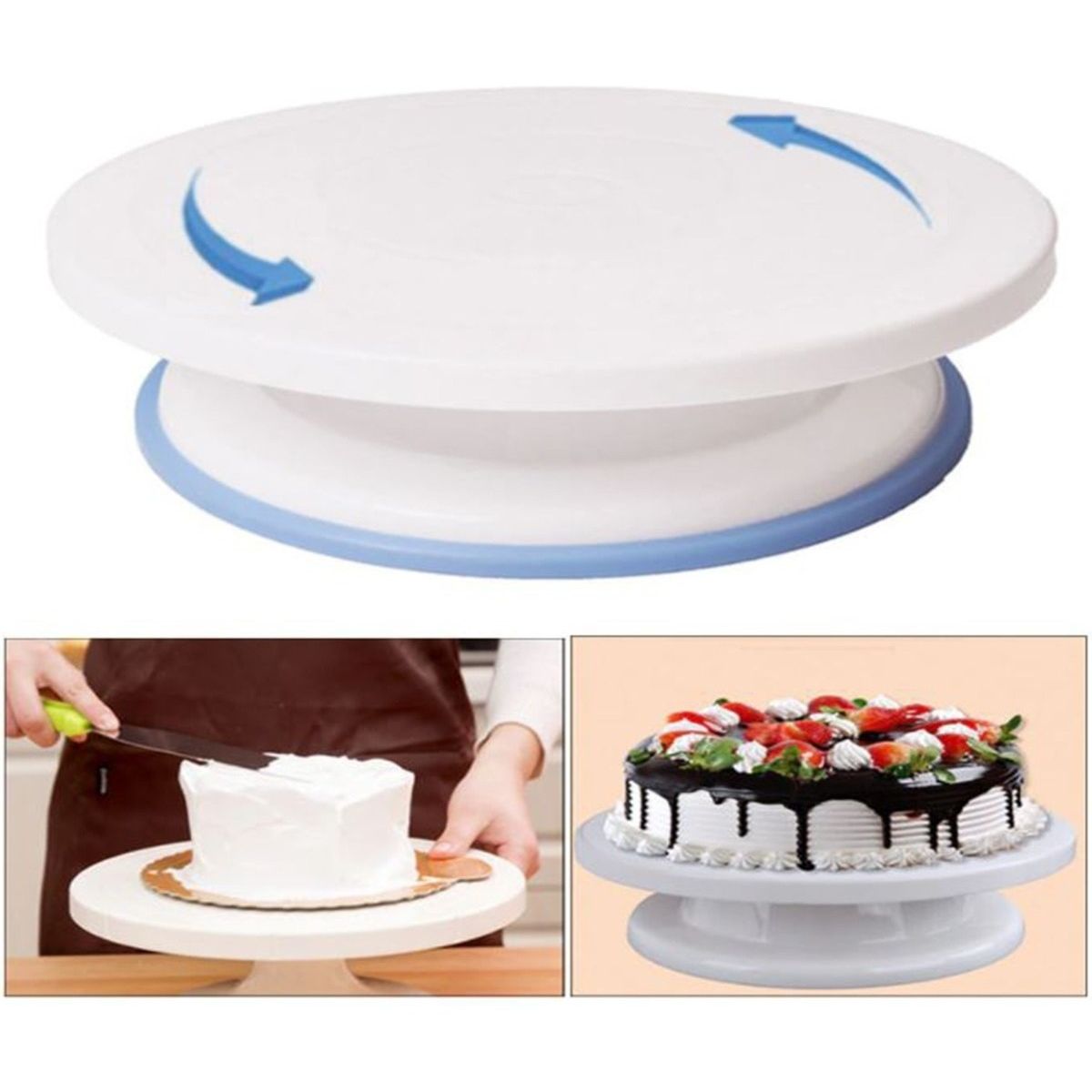 GENERICO - Base Giratoria 360 Para Torta Repostería 28 Cm De Diámetro.