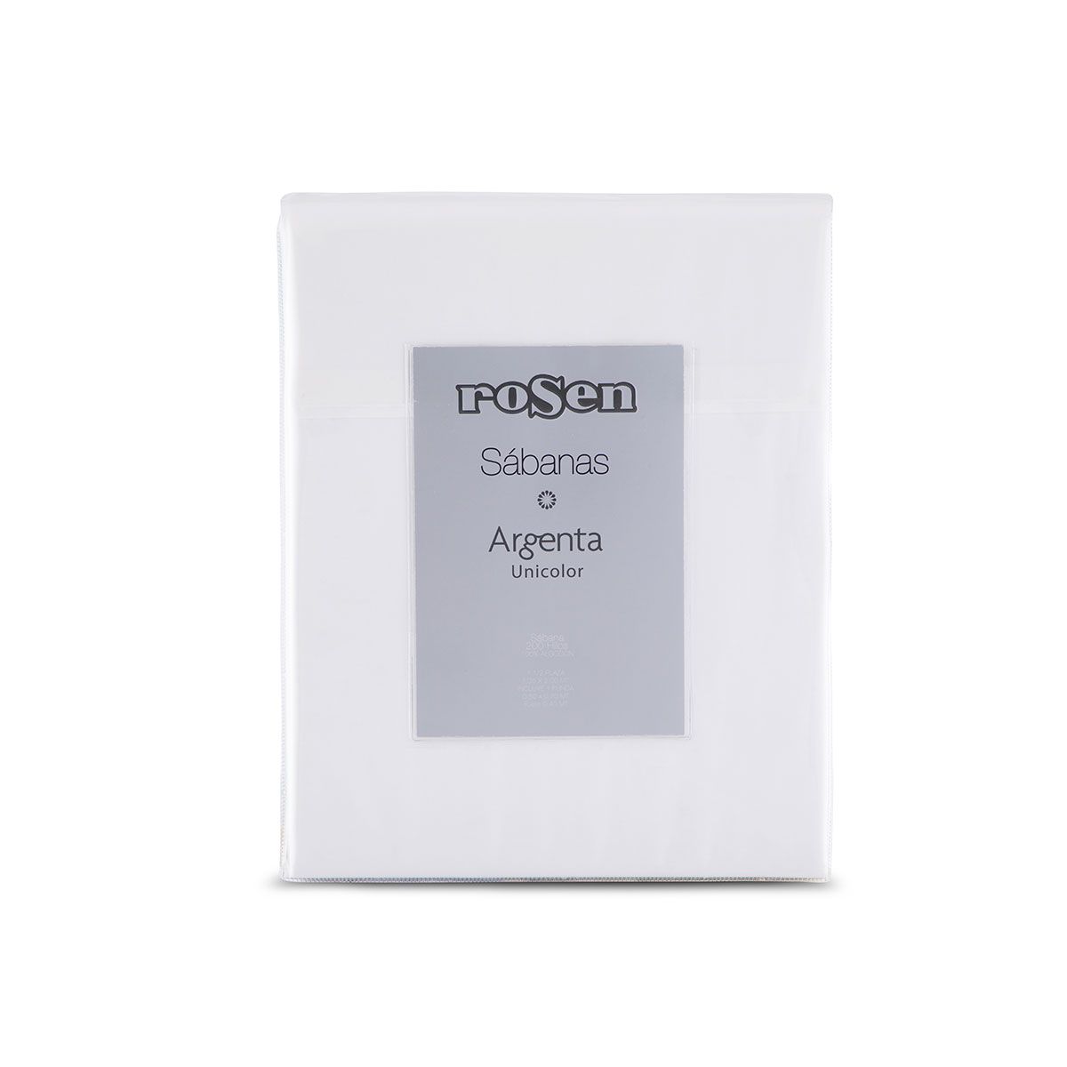 ROSEN - Sábana Rosen 200 Hilos Algodón Lisa Blanca 1 Plaza