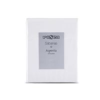 Sábana 200 Hilos Algodón Lisa Blanca 1 Plaza