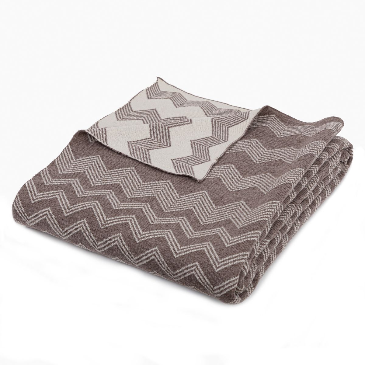 NINA HERRERA - Manta Tejida Taupé Café 130x170cm