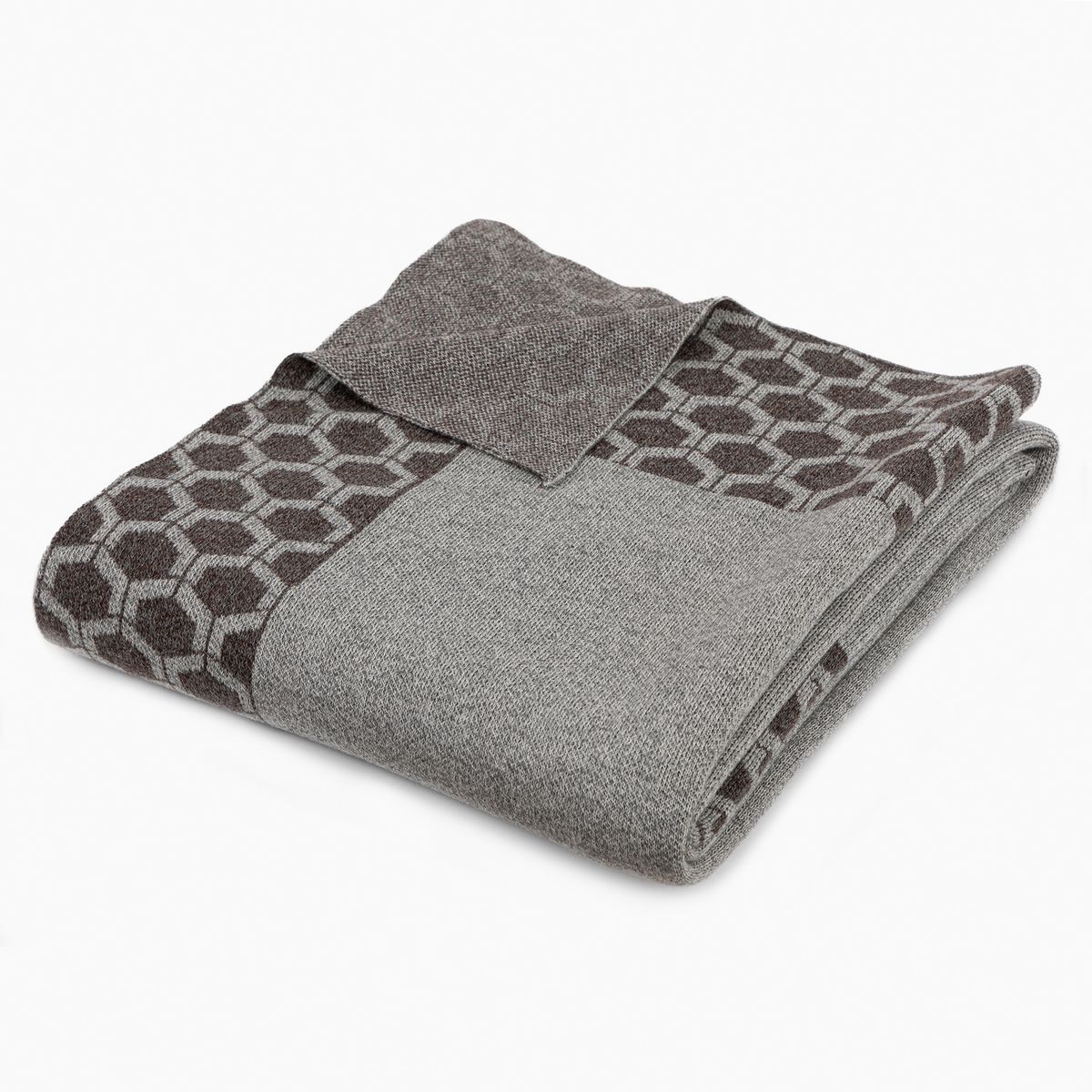 NINA HERRERA - Manta Tejida Veranda Gris 130x170cm