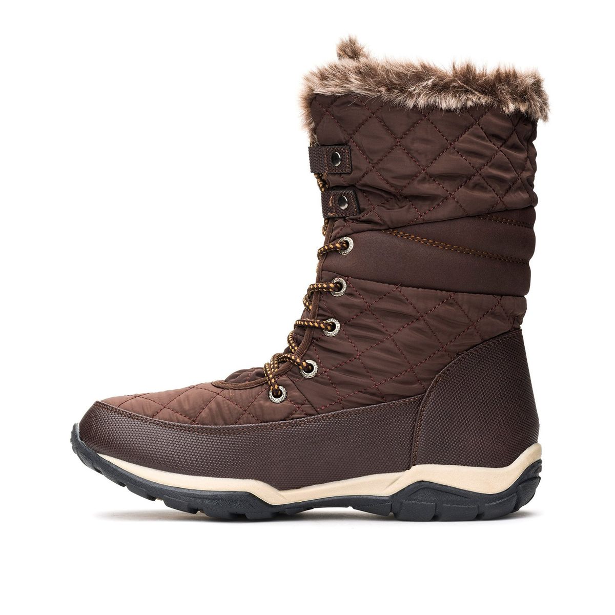 CHANCLETA - Bota Mujer Cafe Oscuro Ashima Chancleta