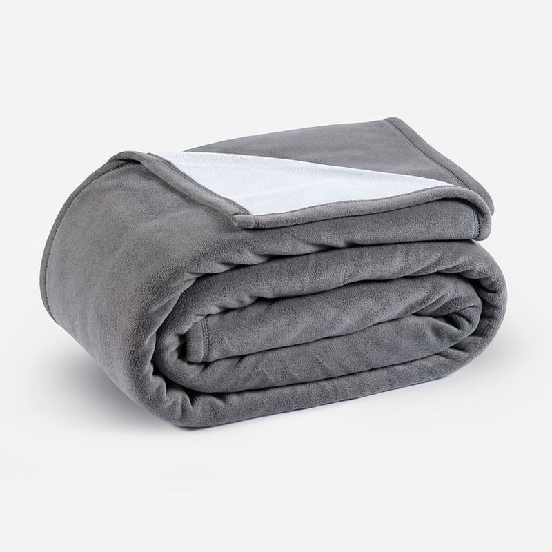 ROSEN - Frazada Rosen 410 gramos Bicolor Gris Super King