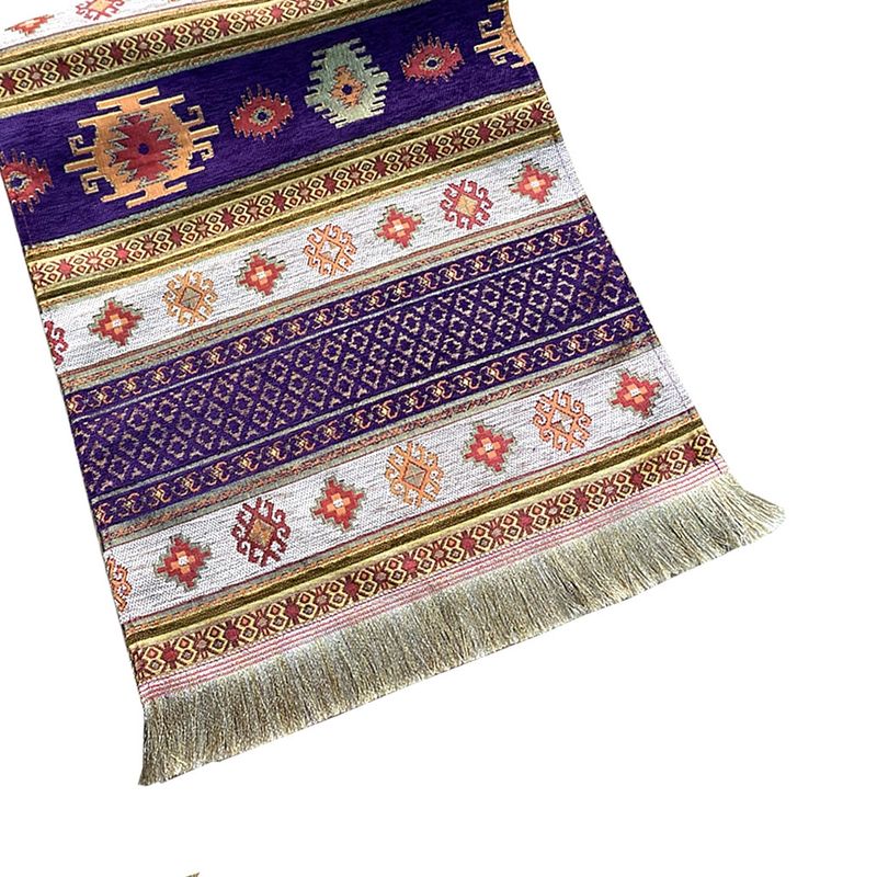 TURKUAZ - Camino de mesa 1,40 m Kilim beige y lila