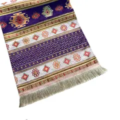 TURKUAZ - Camino de mesa 1,40 m Kilim beige y lila