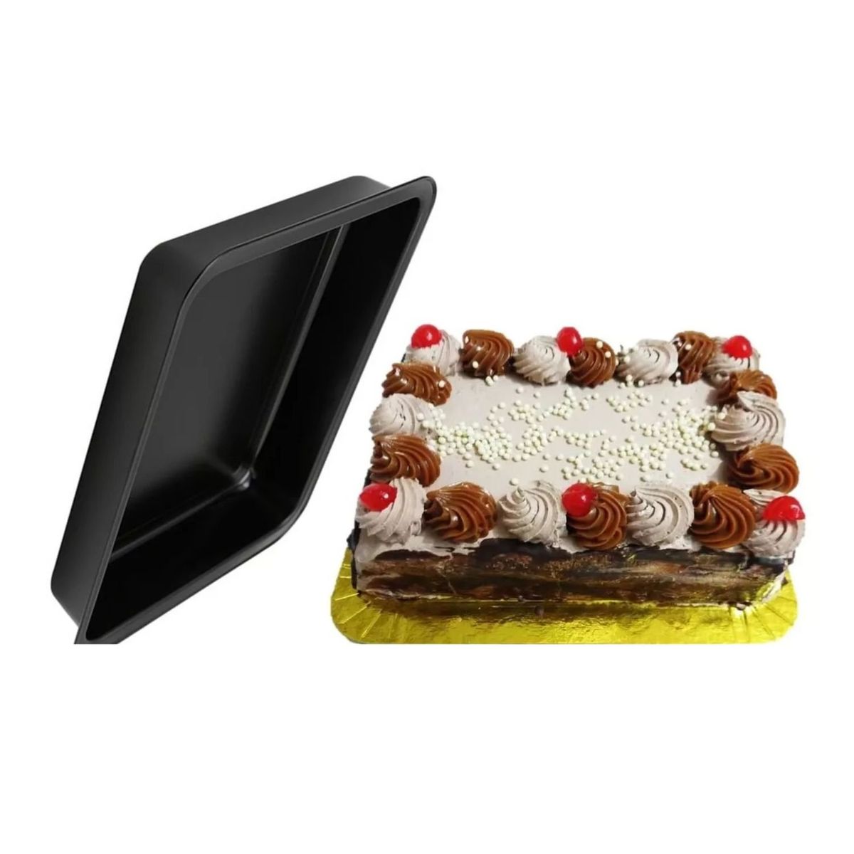 GENERICO - Molde Queque Molde Torta Molde De Brownie Rectangular 24x20.