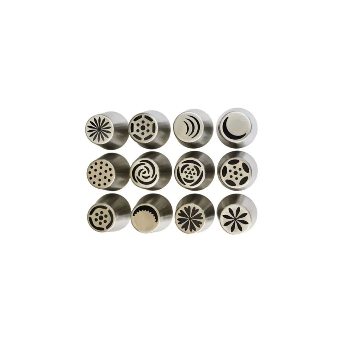 GENERICO - Pack 12 Boquillas Rusas Pasteleras Boquilla Reposteria.