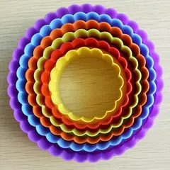 GENERICO - 5 Molde De Galleta Cortapastas Molde Galleta Circulo Colores.