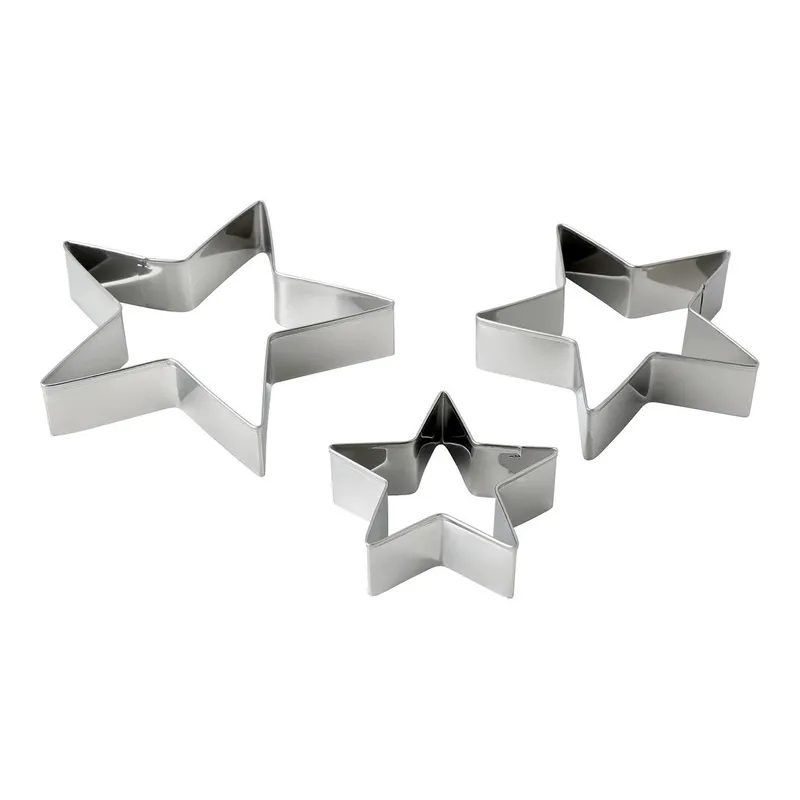 GENERICO - Pack 3 Molde De Galleta Cortador Estrella Molde Estrella 391.