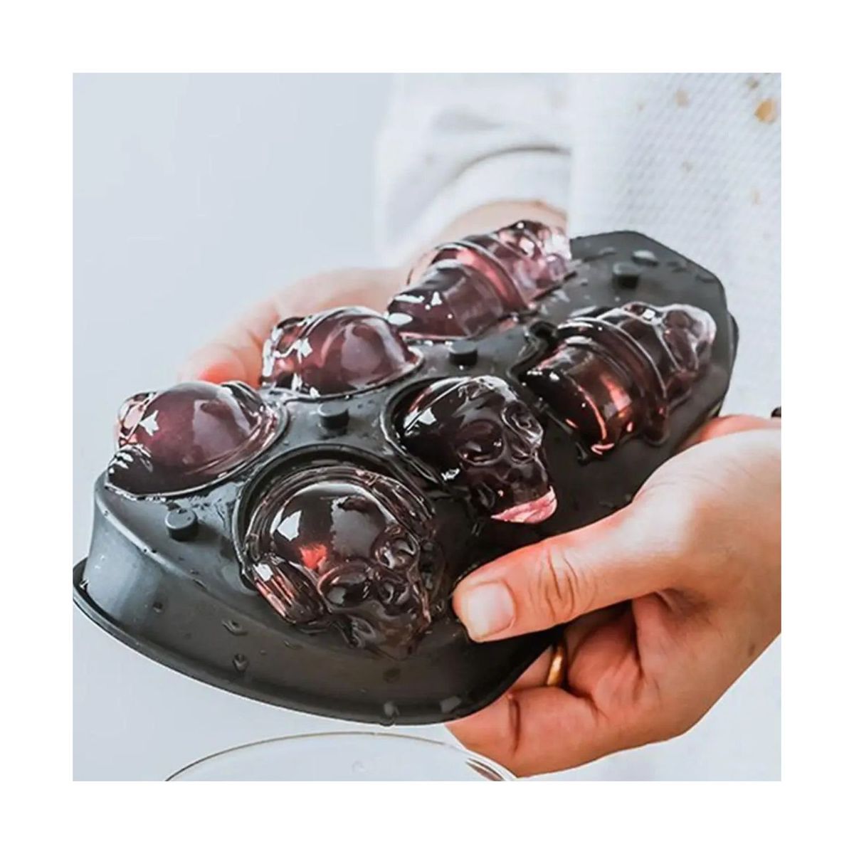 GENERICO - Molde De Silicona Calavera Moldes Silicona 4 Calaveras.