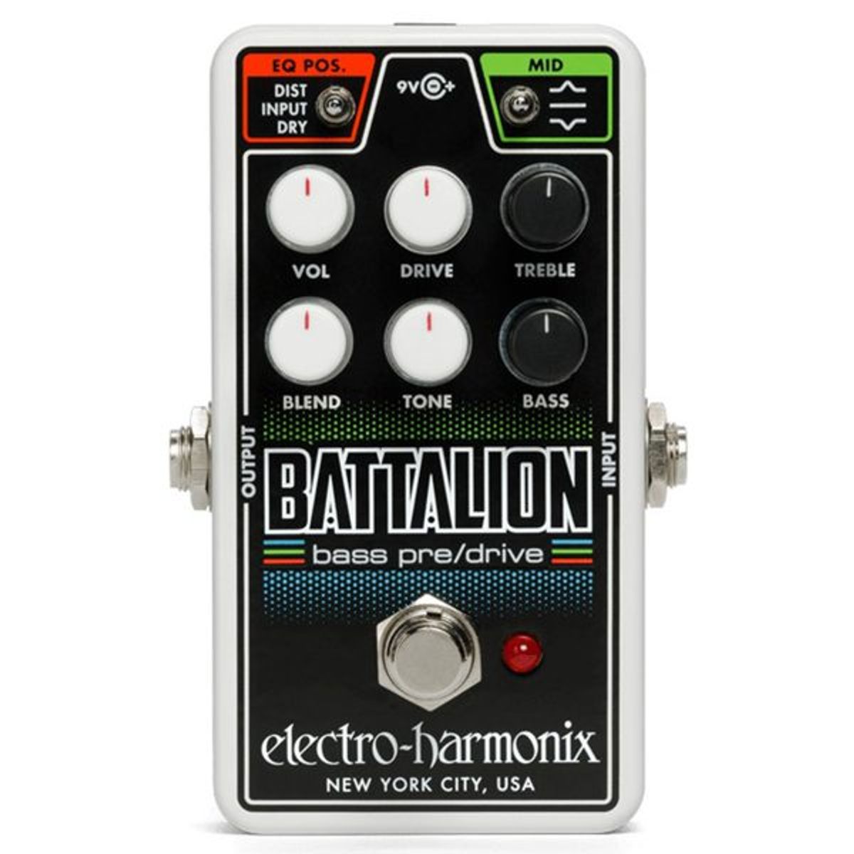 ELECTRO HARMONIX - Pedal Preamp Bajo/Overdrive Nano Battalion Electro Harmonix