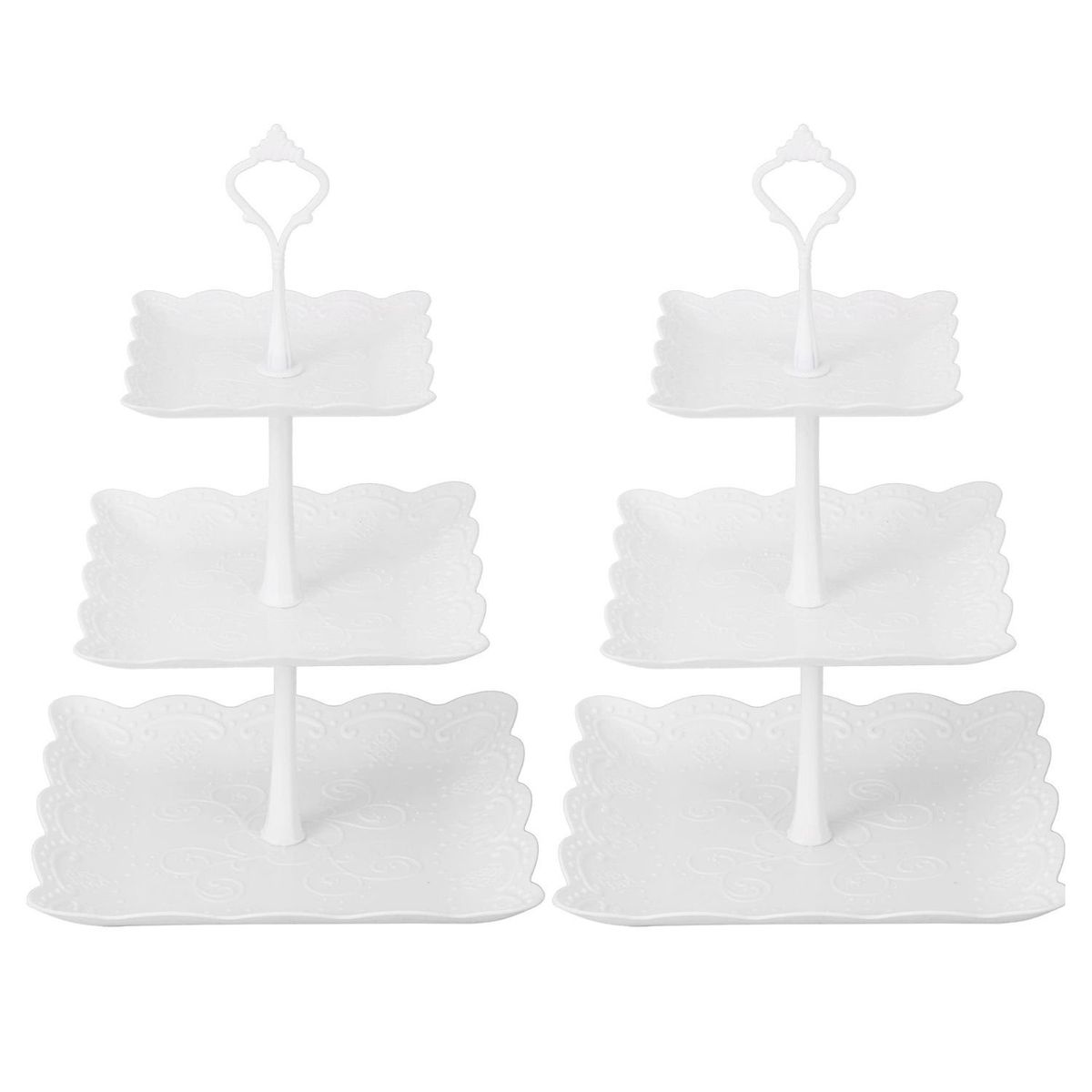 GENERICO - Pack X2 Porta Torta Porta Cupcakes Torre Porta Cupcake