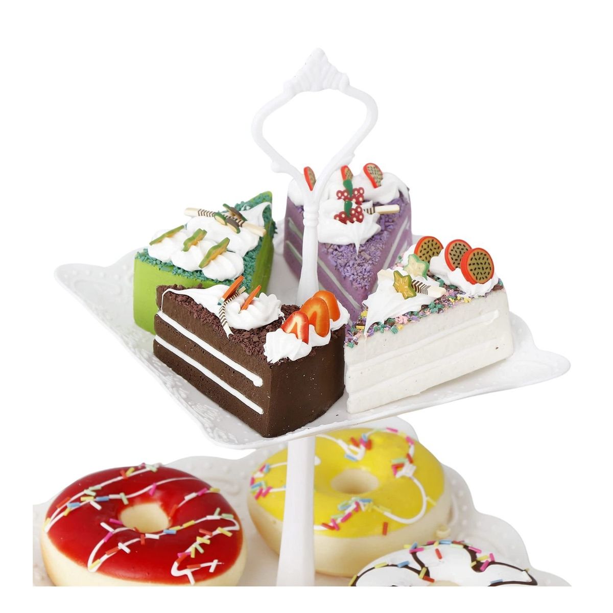 GENERICO - Pack X2 Porta Torta Porta Cupcakes Torre Porta Cupcake