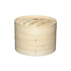 GENERICO - Vaporera De Bambú Olla De Vapor Cesta De Vapor Olla 18cm