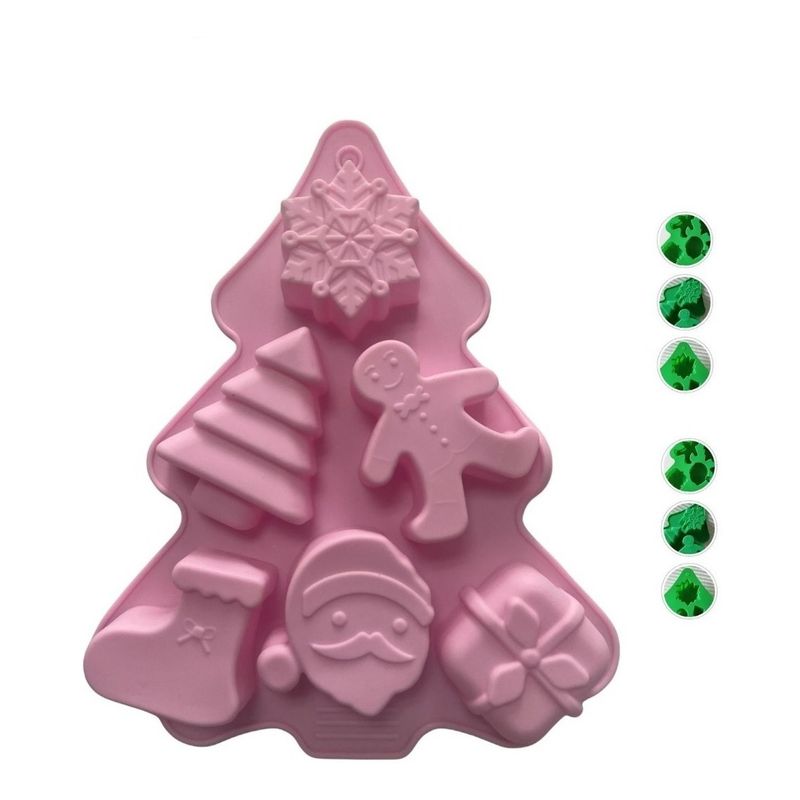 GENERICO - Molde De Silicona Molde Navidad Moldes Navideños Arbol Regal.