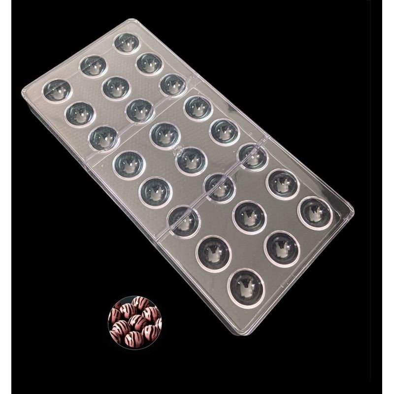 GENERICO - Moldes De Chocolate Moldes Chocolate Policarbonato 24 Esfera.