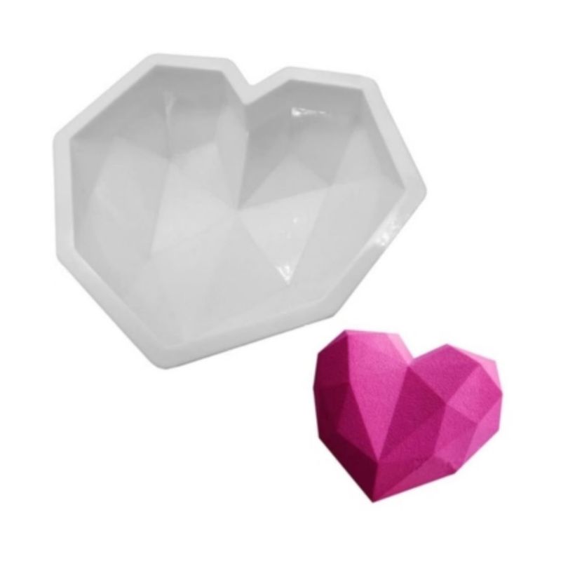 GENERICO - Molde Corazon Diamante Molde De Silicona Corazón Chocolate.