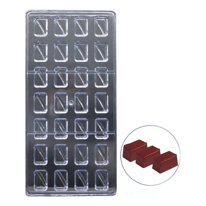 GENERICO - Moldes Chocolate Moldes De Chocolate Policarbonato Rectangul.
