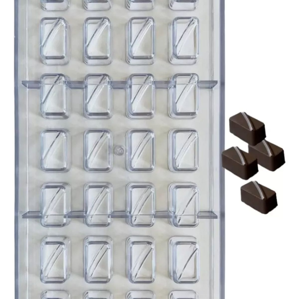 GENERICO - Moldes Chocolate Moldes De Chocolate Policarbonato Rectangul.