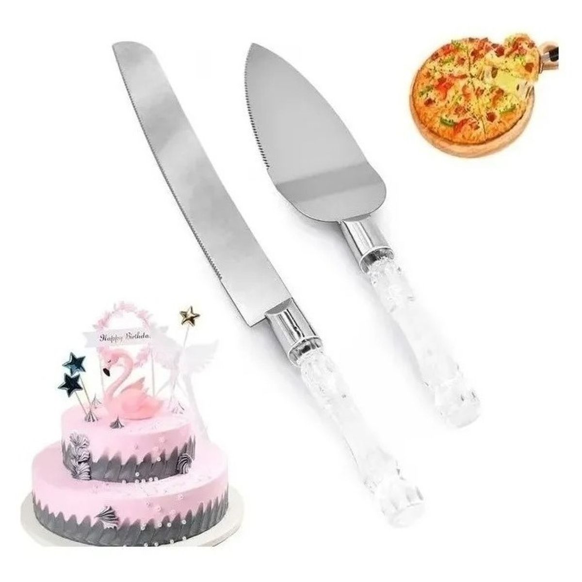 GENERICO - Set Cuchillos Cocina Cuchillo Y Servidor Tortas Tartas Pie.