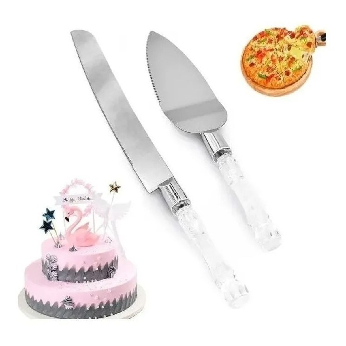 GENERICO - Set Cuchillos Cocina Cuchillo Y Servidor Tortas Tartas Pie.