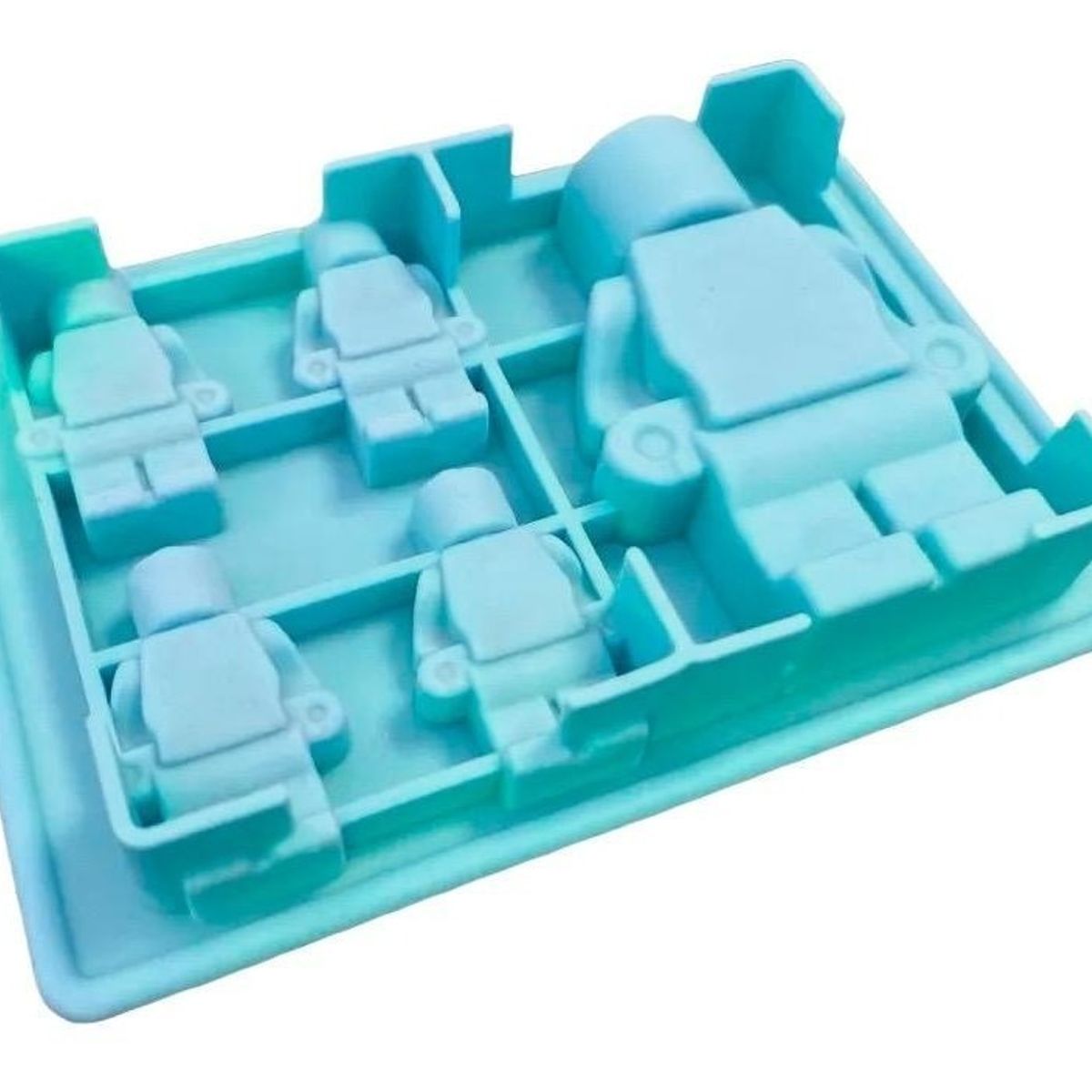 GENERICO - Molde De Robot Molde De Silicona Muñeco Bloque Molde 5cav.