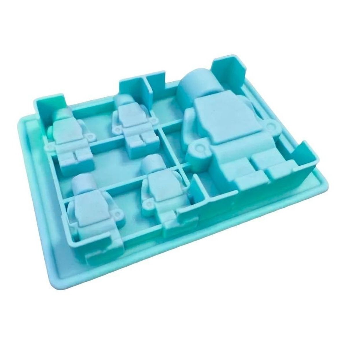 GENERICO - Molde De Robot Molde De Silicona Muñeco Bloque Molde 5cav.