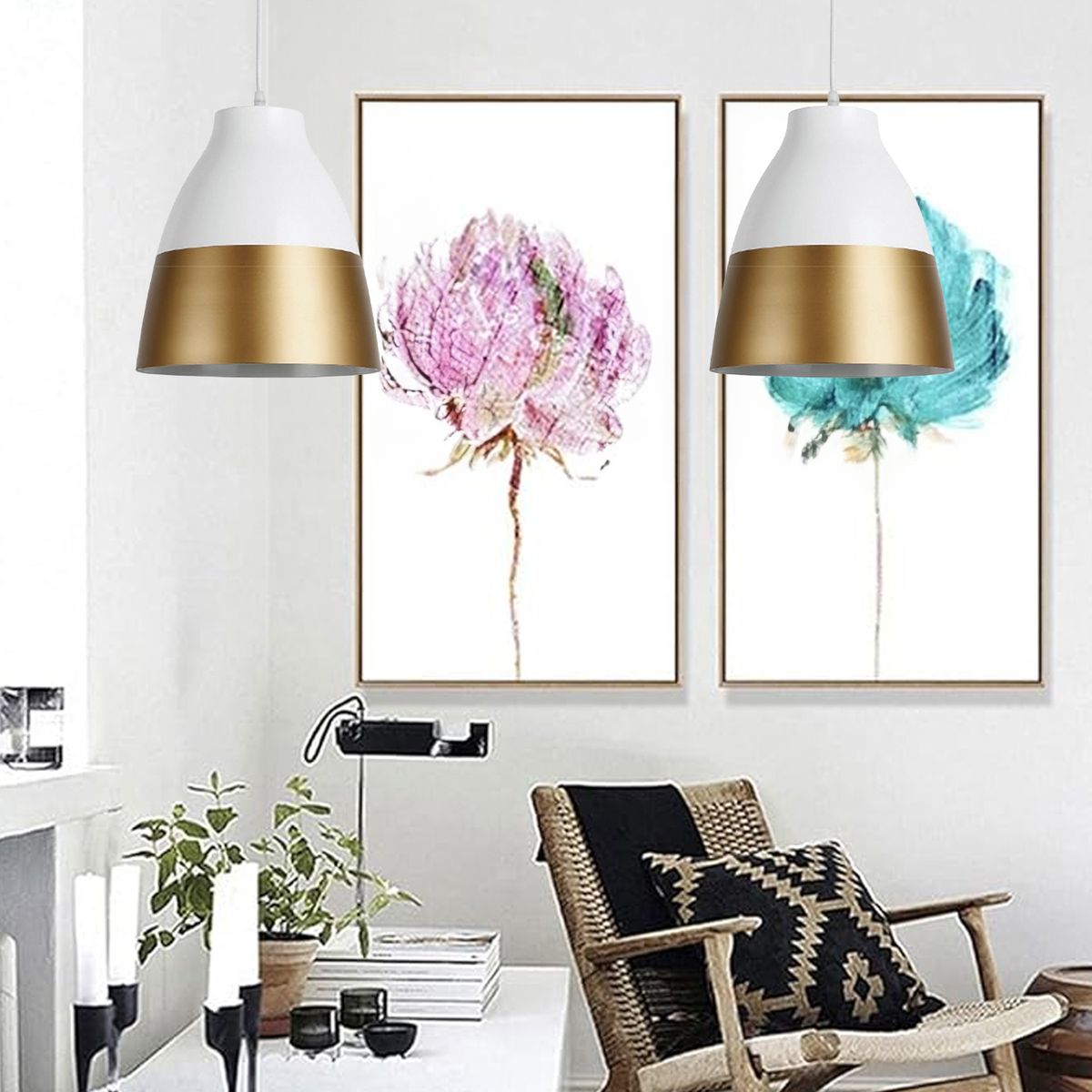 WANT - Lámpara Colgante Buho Blanco E-27