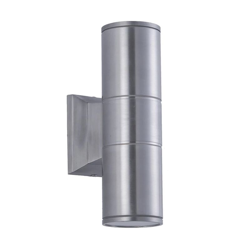 HB LEDS - Aplique de pared exterior dual GU10 Plateado