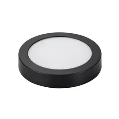 AVC - Panel Redondo LED Sobrepuesto Negro 18W Cálido