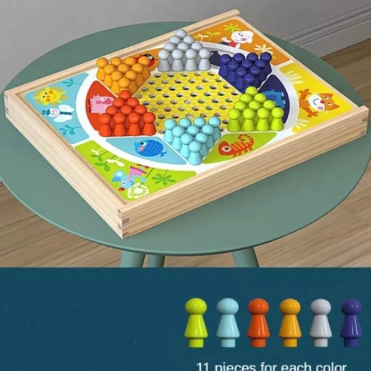GENERICO - Damas Chinas Tablero Juego De Madera 4 Y Mas Juegos En 1