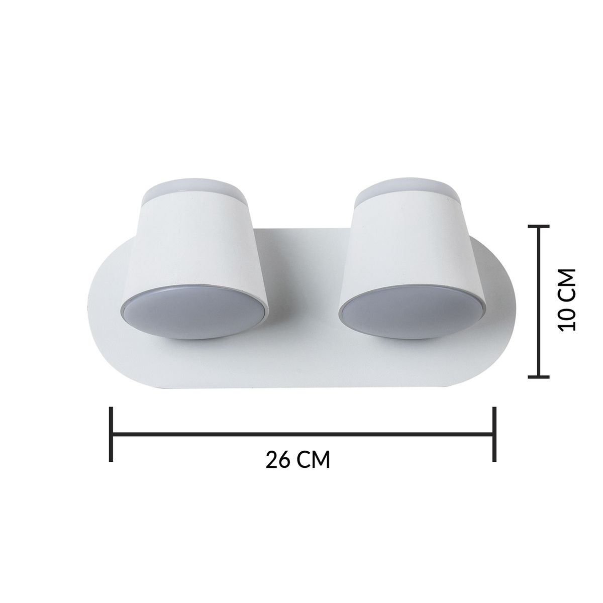 HB LEDS - Apliqué Elegante Doble Decorativo LED Movible 10W Blanco