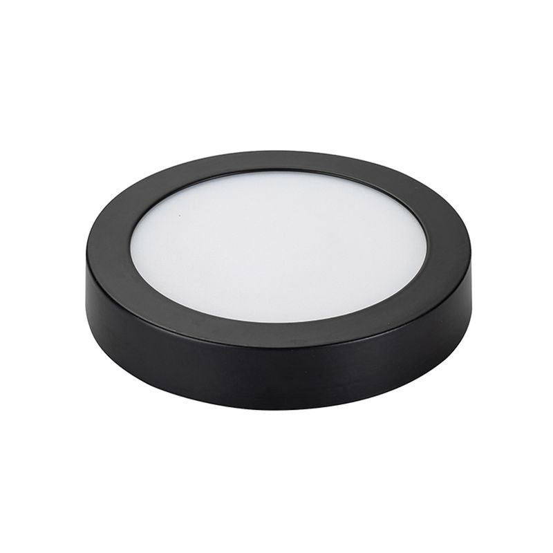 HB LEDS - Panel Redondo LED Sobrepuesto Negro 12W Frío