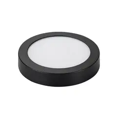 HB LEDS - Panel Redondo LED Sobrepuesto Negro 12W Frío