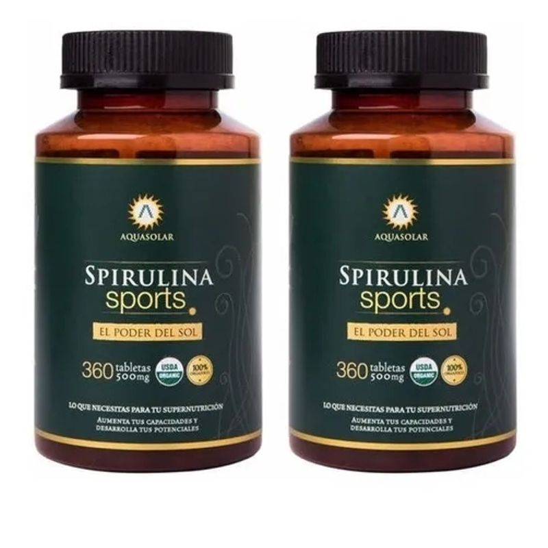 AQUASOLAR - Spirulina Sport Organic Aq 720 Tabletas 2x360