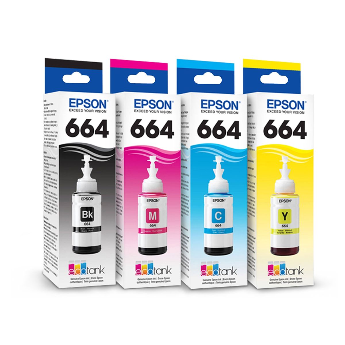 EPSON - 4 Tintas Epson T664 Originales L120 L380 L200 L1300 Civa