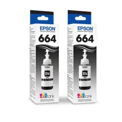 EPSON - 2 Tintas Genuinas T664 Negras L120 L380 L200 L1300 Civa