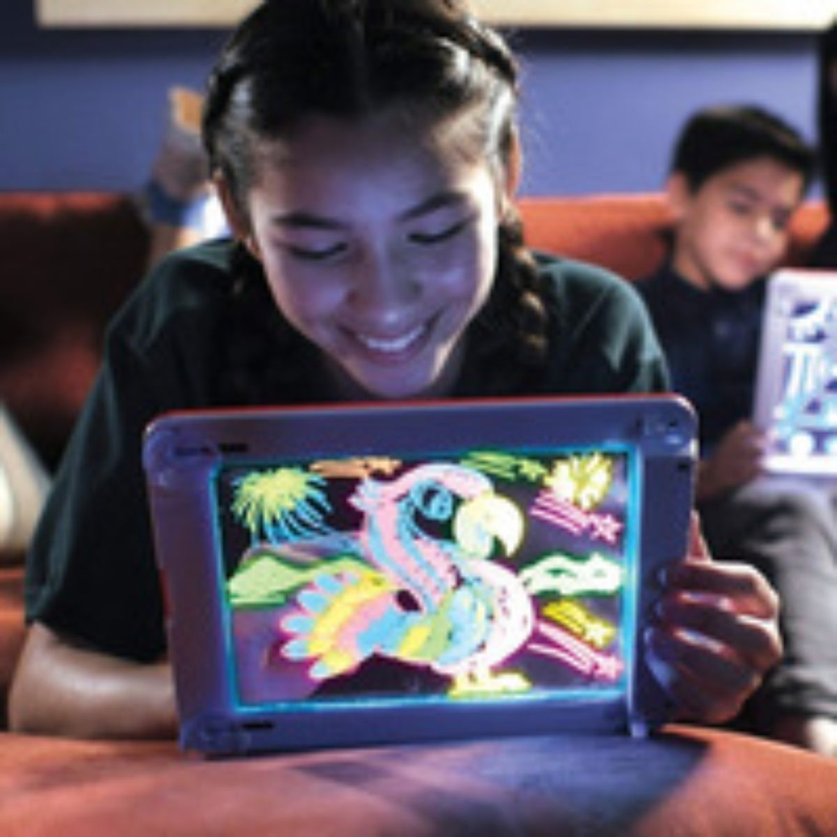 GENERICO - Pizarra De Dibujo Mágico Luz Led Plumones Niños