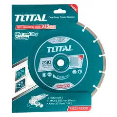 TOTAL TOOLS - Disco Diamantado Segmentado Corte Seco 9 230mm