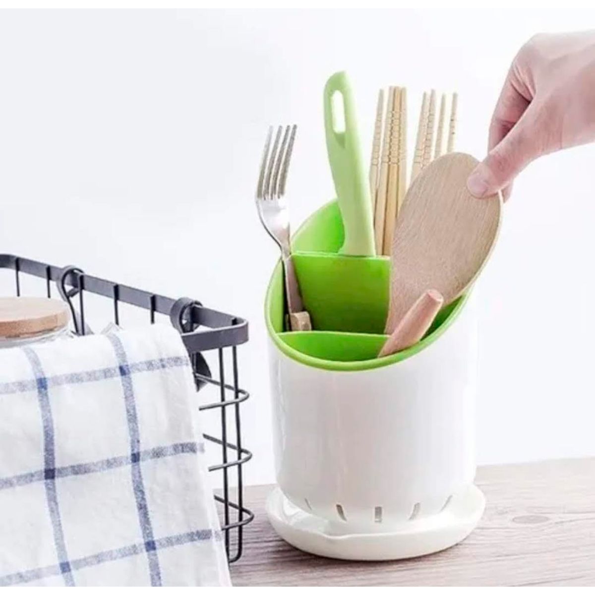 GENERICO - Escurridor Secador De Cubiertos Servicio Organizador