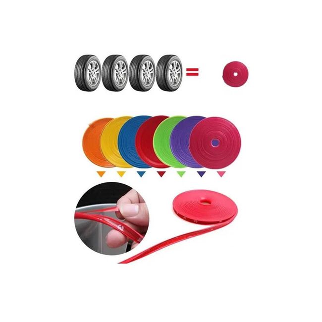 GENERICO - Moldura Protectora De Llantas 9 Metros Autoadhesivo 223019