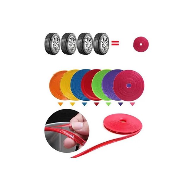 GENERICO - Moldura Protectora De Llantas 9 Metros Autoadhesivo 223019