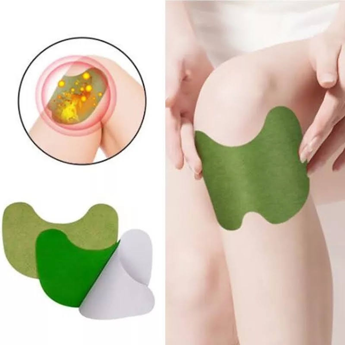 GENERICO - Pack x10 Parches Alivio Del Dolor Rodilla A Base De Hierbas