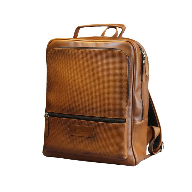 CRAFTMEN - Mochila 100% cuero natural Westminster color Brandy