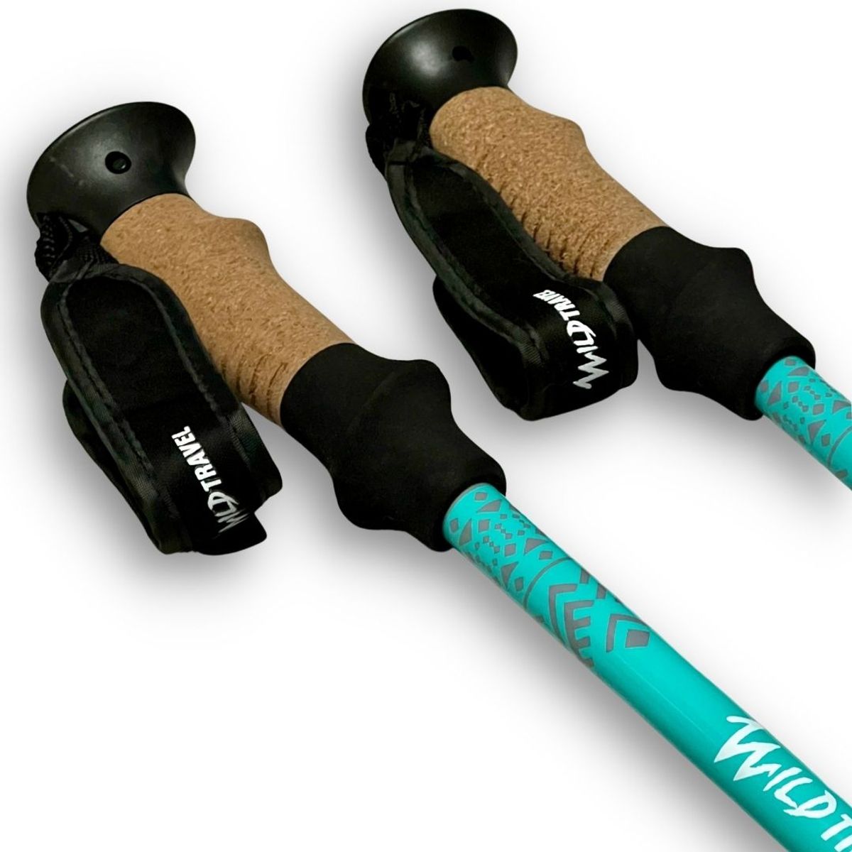 WILD TRAVEL - Pack Bastones de trekking Wild Travel 2 unidades CELESTE