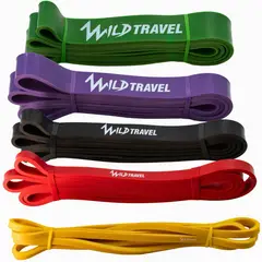 WILD TRAVEL - POWER BANDS KIT 5 Bandas Elásticas De Resistencia Pull Up