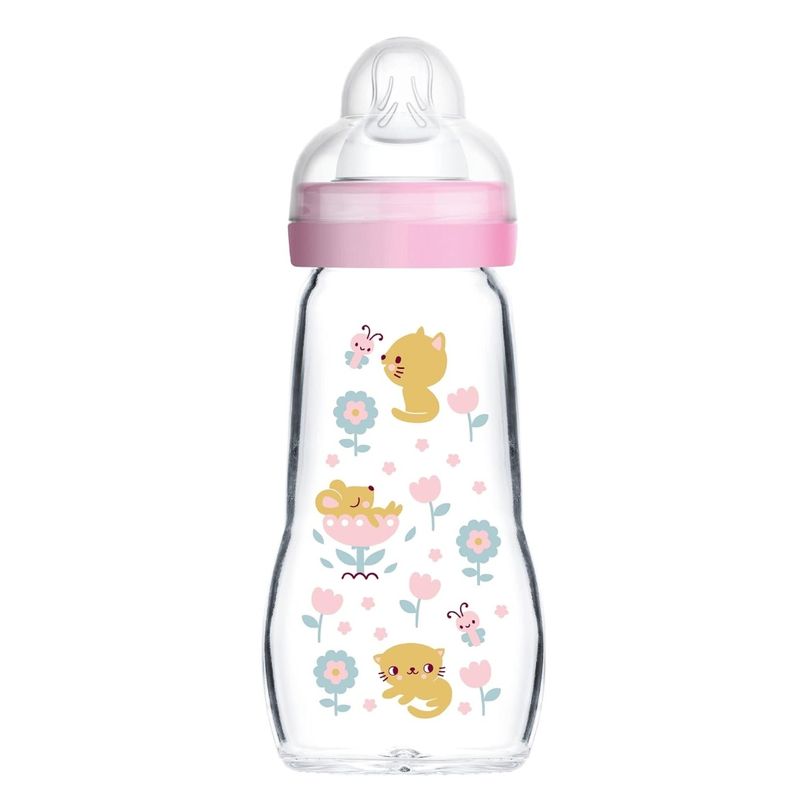 MAM - Mamadera de Vidrio MAM Feel Good 260ml Rosado